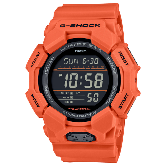 G-Shock GD010-4 digital watch, front view