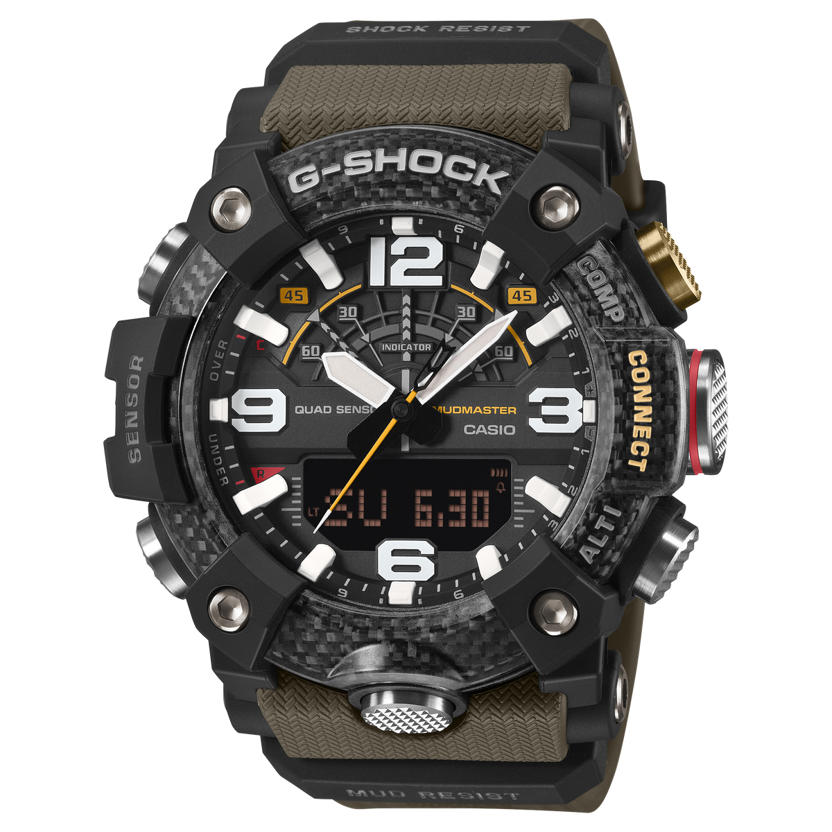 G-Shock GGB100X-1A3 MUDMASTER watch, front view