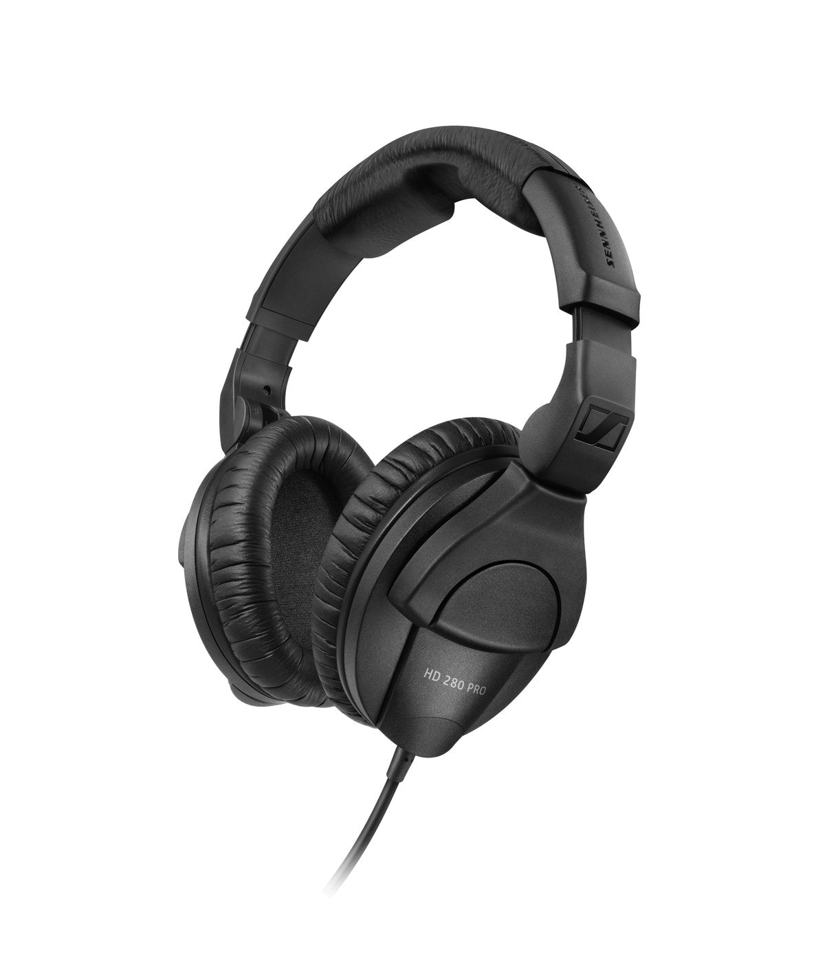 Sennheiser HD 280 PRO black over-ear headphones, angled view