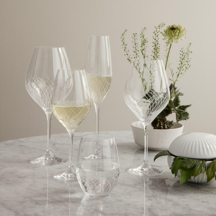Holmegaard Cabernet Lines Tumbler, Clear, 8.5 Oz, 2 Pcs.