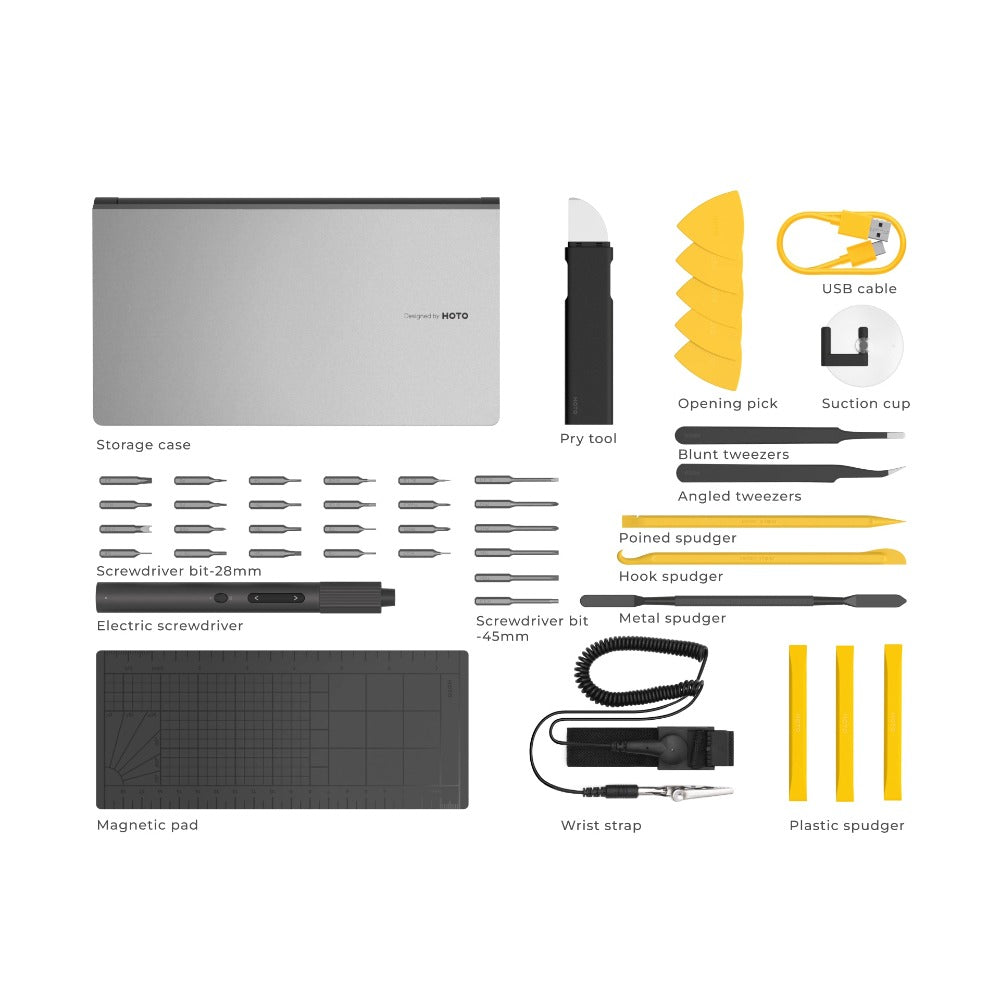 HOTO Electric Precision Screwdriver Kit Pro What's Inside