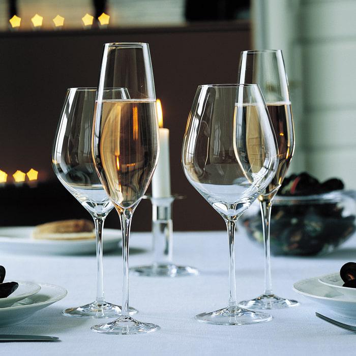 Holmegaard Cabernet Champagne Glass, Clear, 9.8 Oz, 6 Pcs.