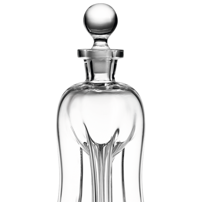 Holmegaard Klukflaske 3-Pillar, Clear, H: 10.2"