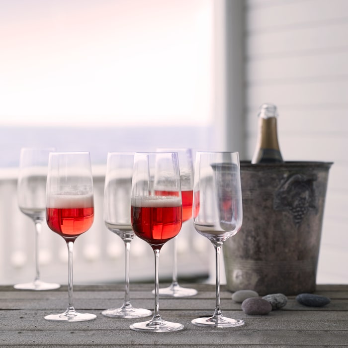 Holmegaard Bouquet Champagne Glass, Clear, 9.8 Oz, 6 Pcs.