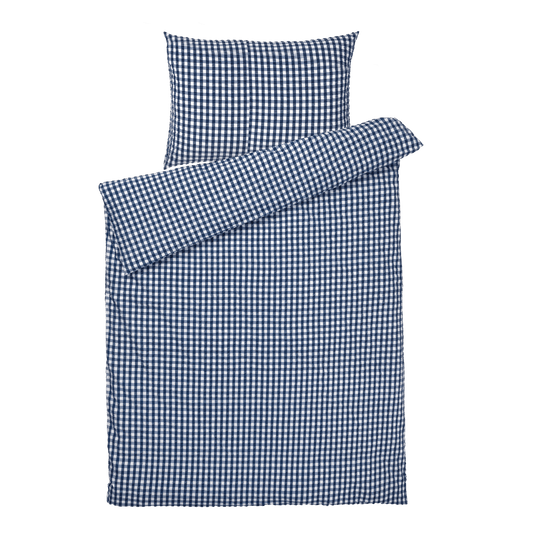 JUNA Bæk&Bølge Duvet Cover Set Dark Blue | Twin