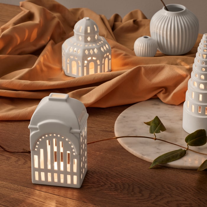 Kähler Urbania Tivoli Lighthouse Entrance, White, H: 7.3"