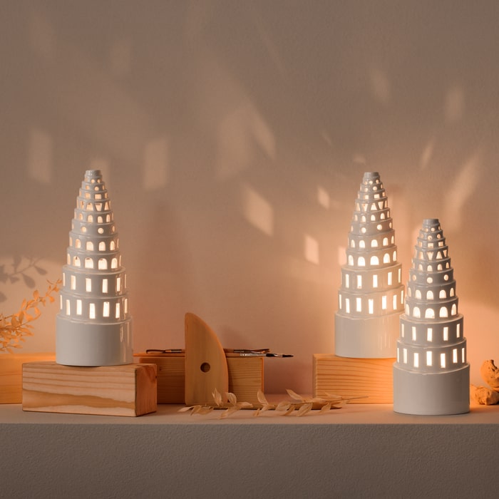 Kähler Urbania Lighthouse High Tower, White, H: 8.9"