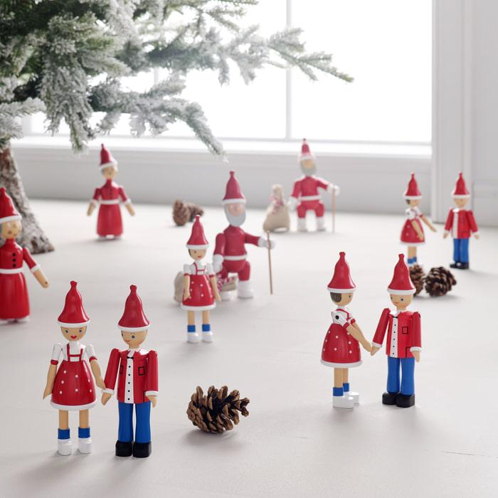 Kay Bojesen Christmas Ole, Red/Blue/White, H: 6.9"