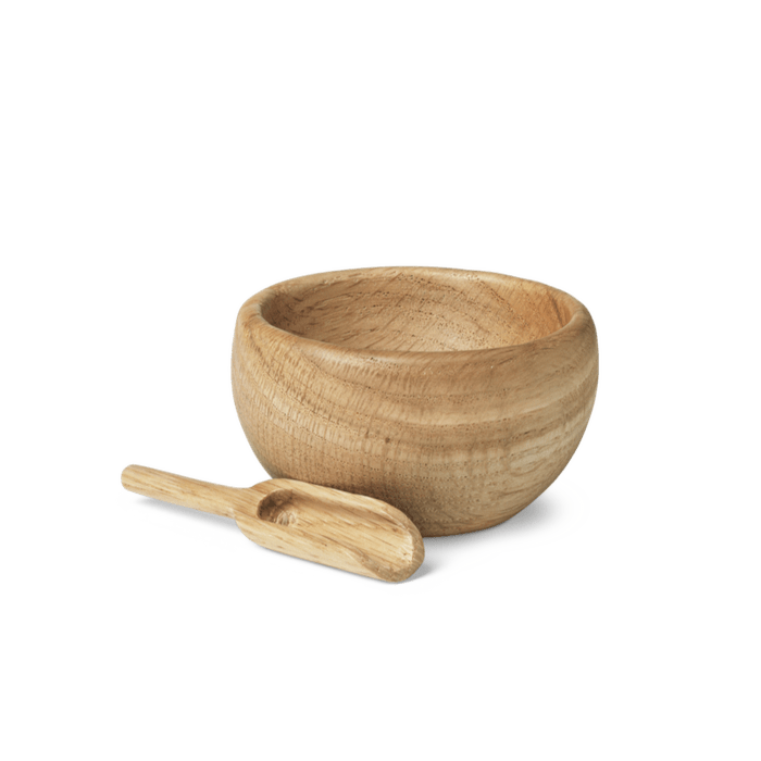 Kay Bojesen Menageri Salt Cellar With Spoon, Oak, H: 1.6"