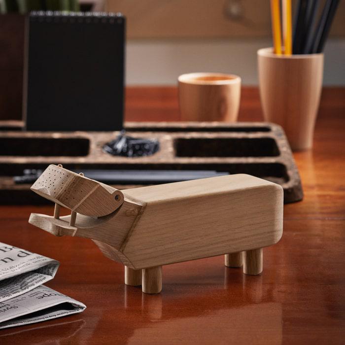 Kay Bojesen Hippo, Oak, H: 3.5"