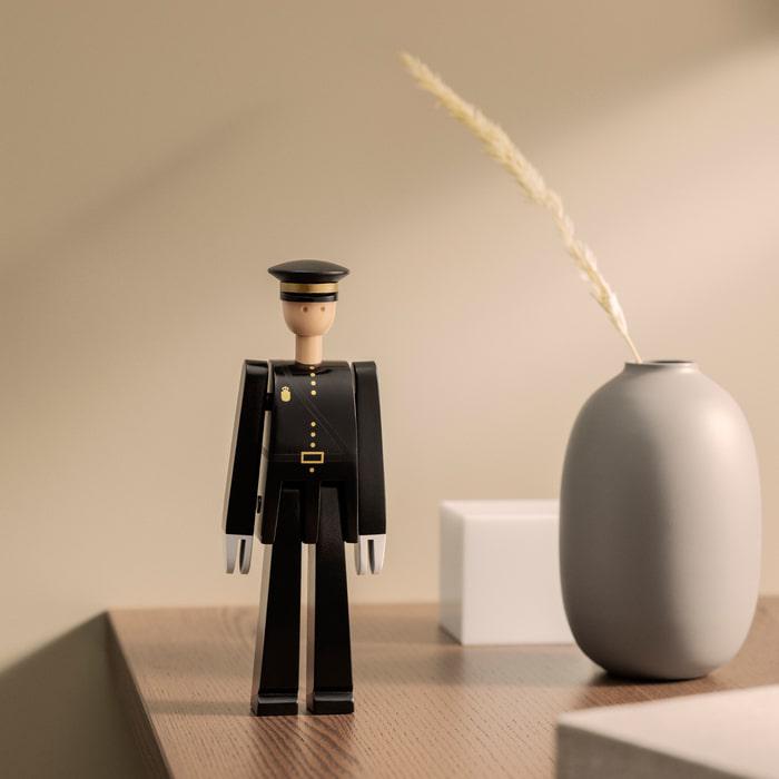 Kay Bojesen Police Officer, Black, H: 7.9"