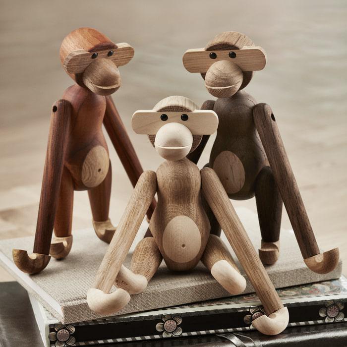 Kay Bojesen Monkey, Oak/Maple, Small