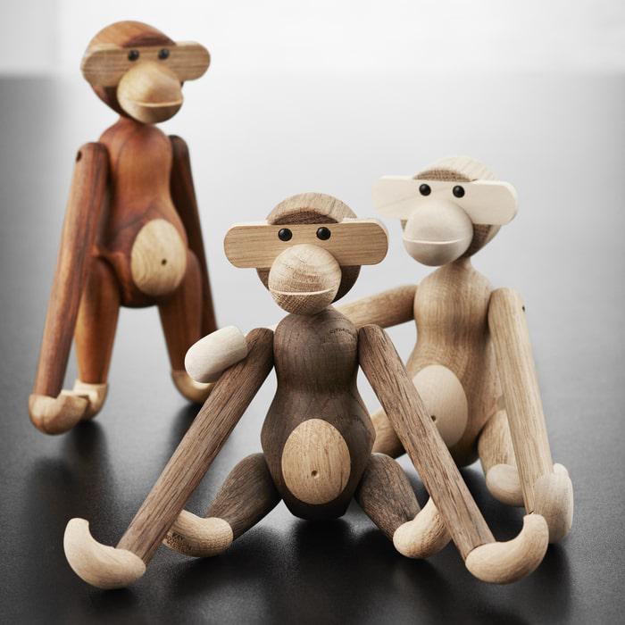 Kay Bojesen Monkey, Oak/Smoked Oak, Small