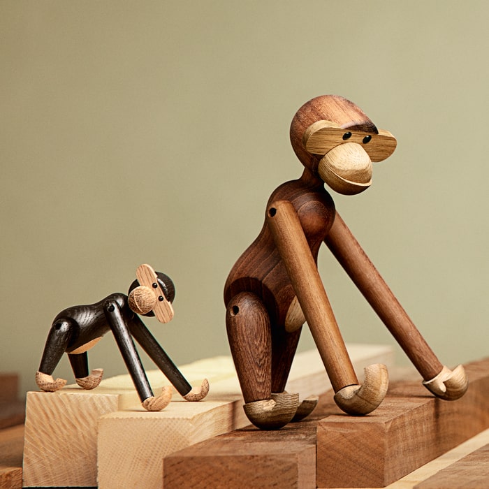 Kay Bojesen Monkey, Dark Stained Oak, Mini
