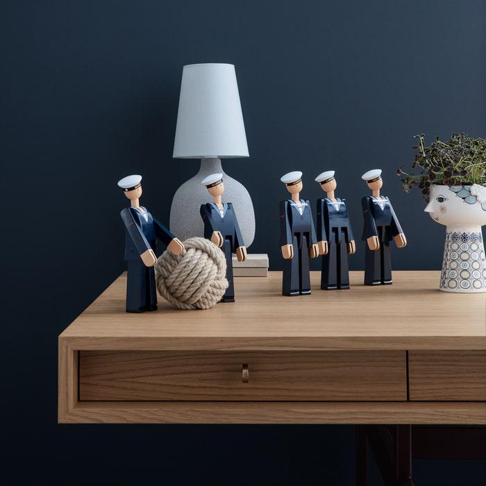 Kay Bojesen Marine, Dark Blue/White, H: 8.1"
