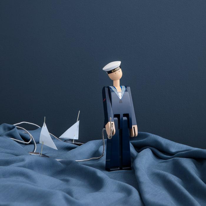 Kay Bojesen Marine, Dark Blue/White, H: 8.1"