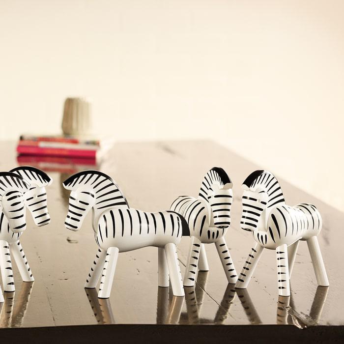 Kay Bojesen Zebra, Black/White, H: 5.5"
