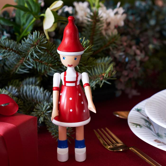 Kay Bojesen Christmas Lise, red/blue/white, H: 6.9"