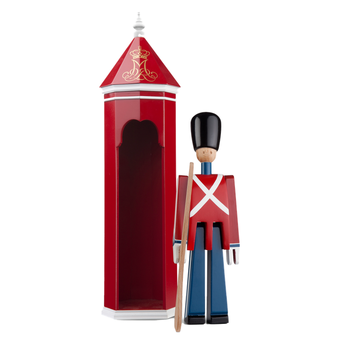 Kay Bojesen Sentry Box, Red/White, H: 14.2"