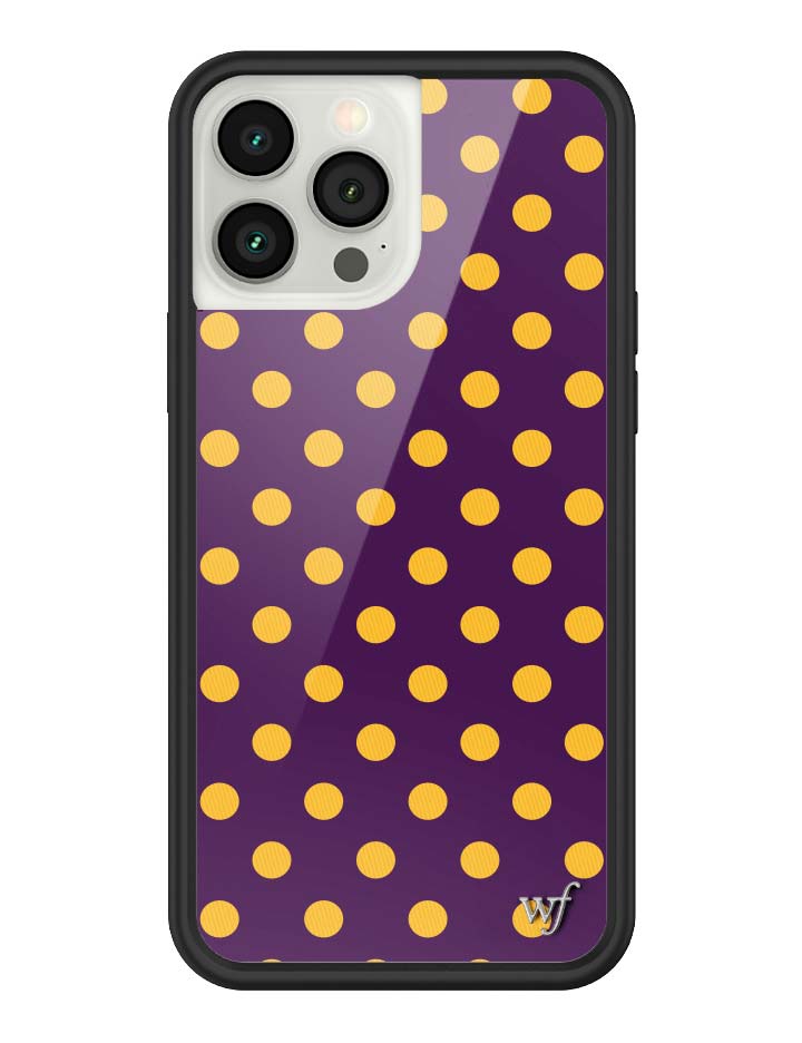 Wild Flower Polka Dot Purple and Yellow iPhone Case