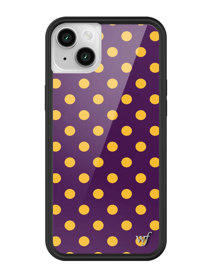 Wild Flower Polka Dot Purple and Yellow iPhone Case