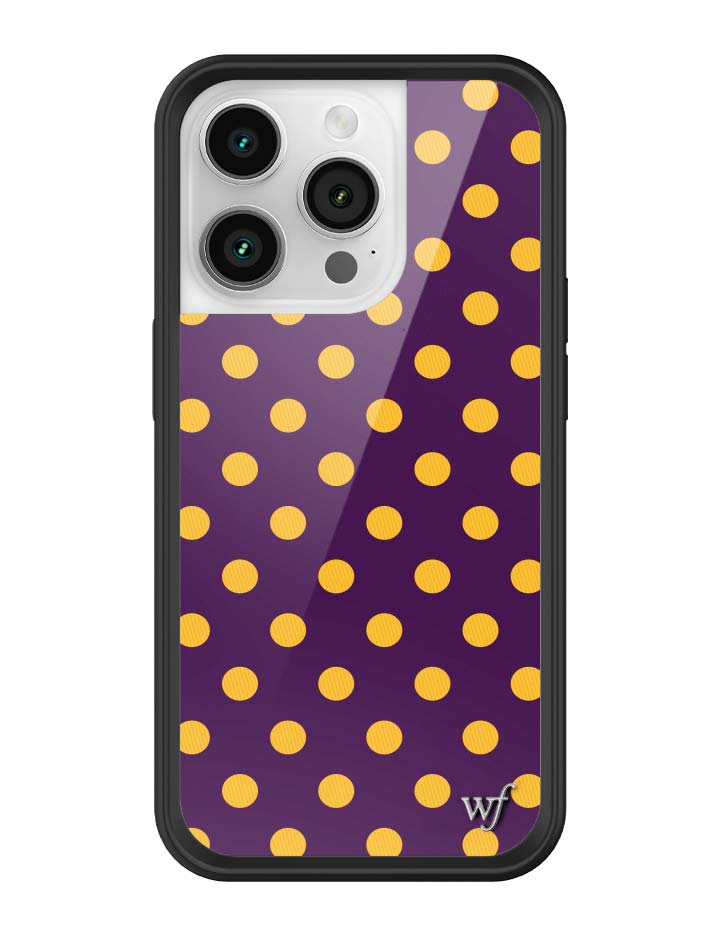 Wild Flower Polka Dot Purple and Yellow iPhone Case