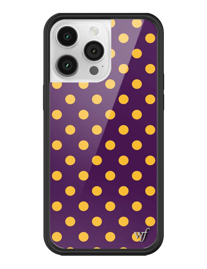 Wild Flower Polka Dot Purple and Yellow iPhone Case