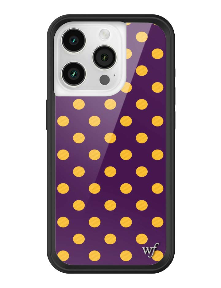 Wild Flower Polka Dot Purple and Yellow iPhone Case