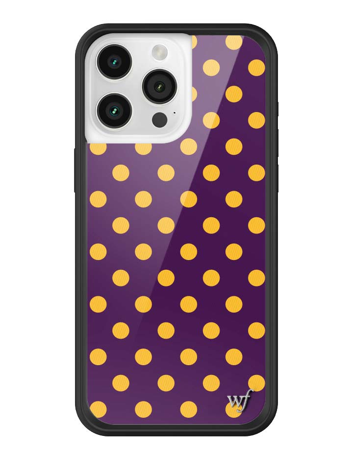 Wild Flower Polka Dot Purple and Yellow iPhone Case