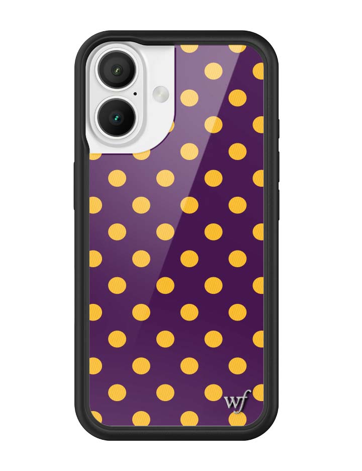 Wild Flower Polka Dot Purple and Yellow iPhone Case
