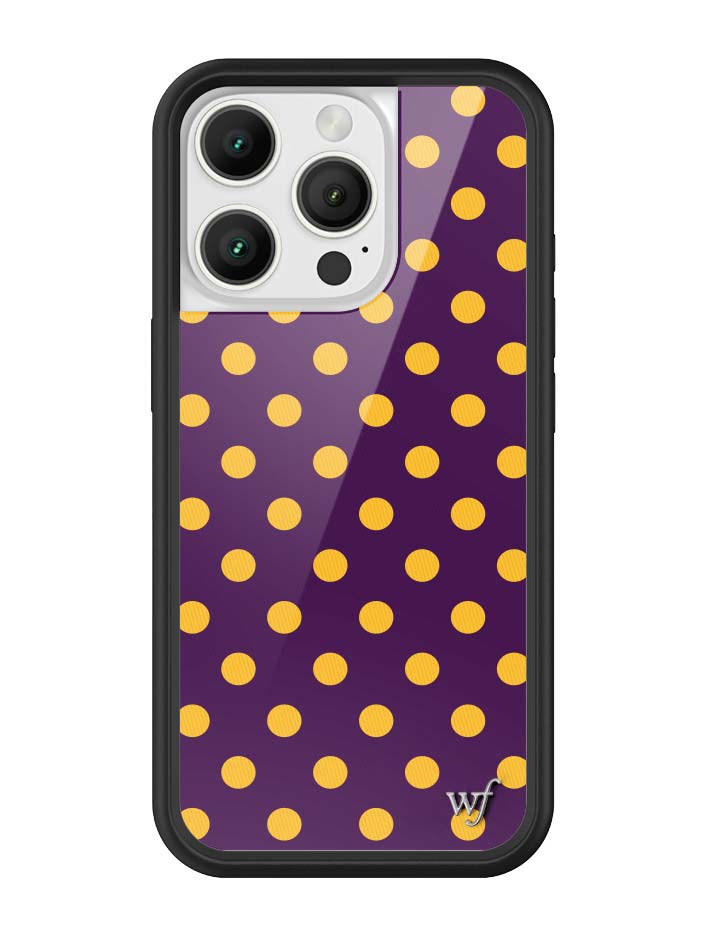 Wild Flower Polka Dot Purple and Yellow iPhone Case