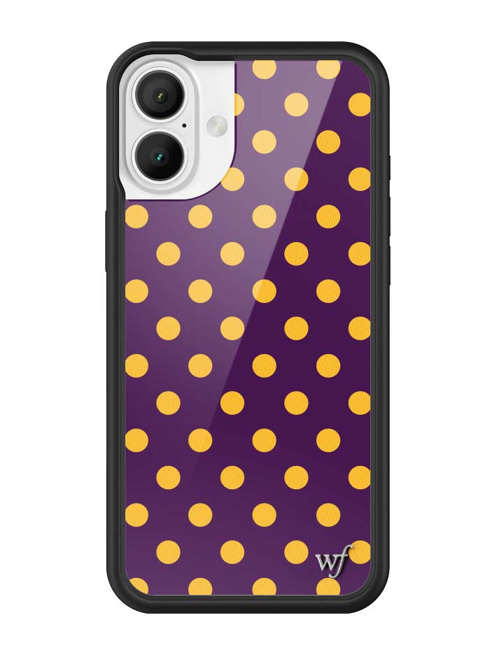 Wild Flower Polka Dot Purple and Yellow iPhone Case