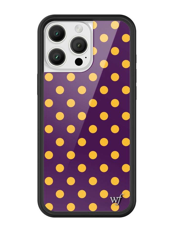 Wild Flower Polka Dot Purple and Yellow iPhone Case