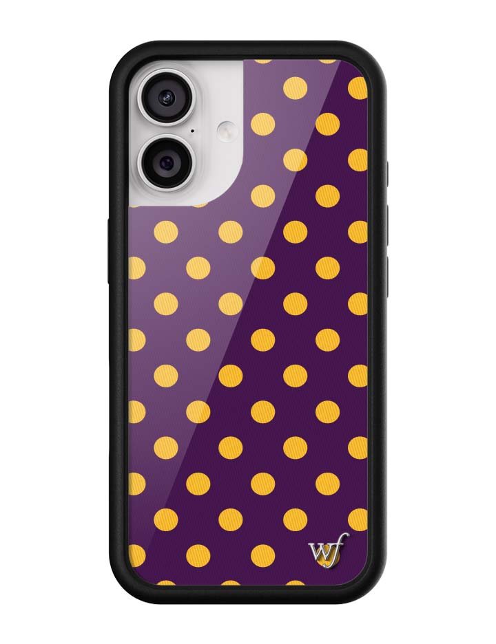 Wild Flower Polka Dot Purple and Yellow iPhone Case