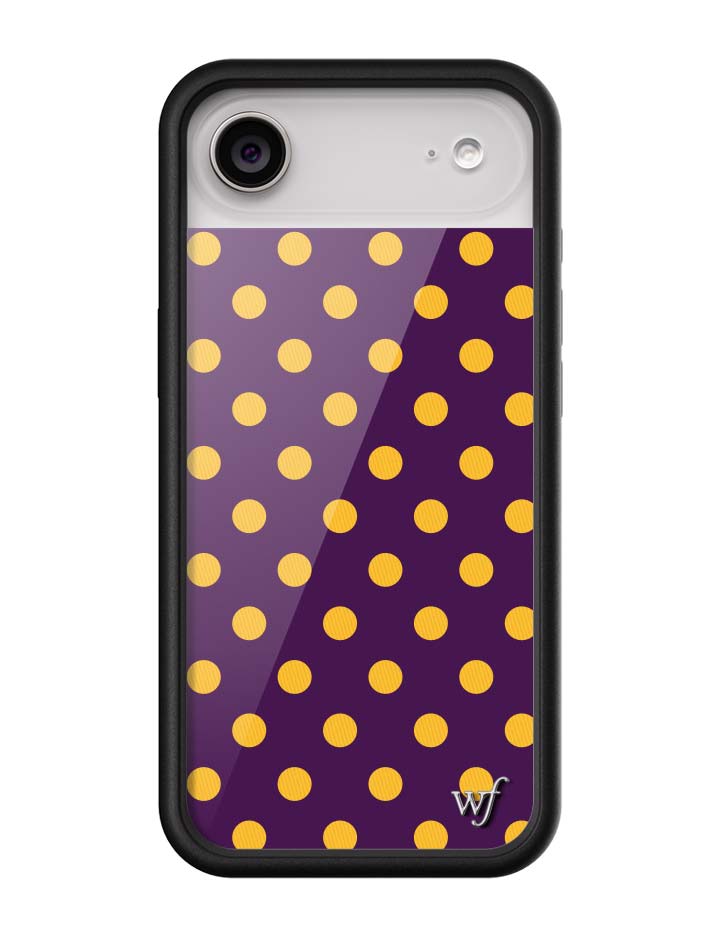 Wild Flower Polka Dot Purple and Yellow iPhone Case
