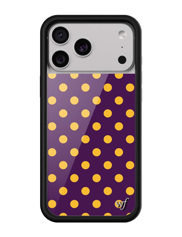 Wild Flower Polka Dot Purple and Yellow iPhone Case