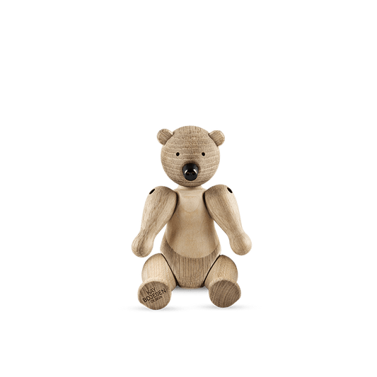 Kay Bojesen Liliput Bear, Oak/Maple, H: 3.7"