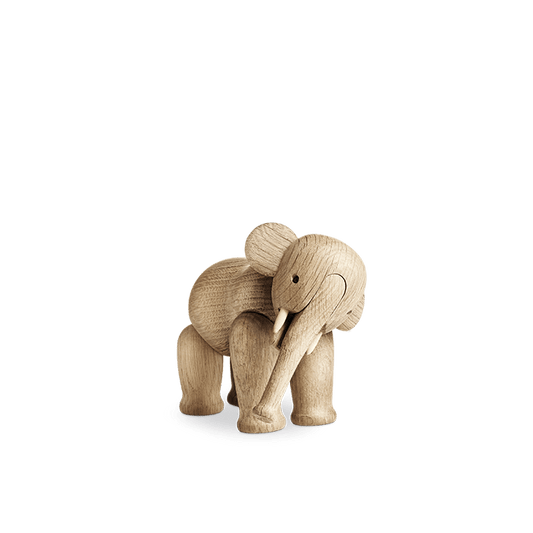 Kay Bojesen Elephant Liliput, Oak, H: 3"