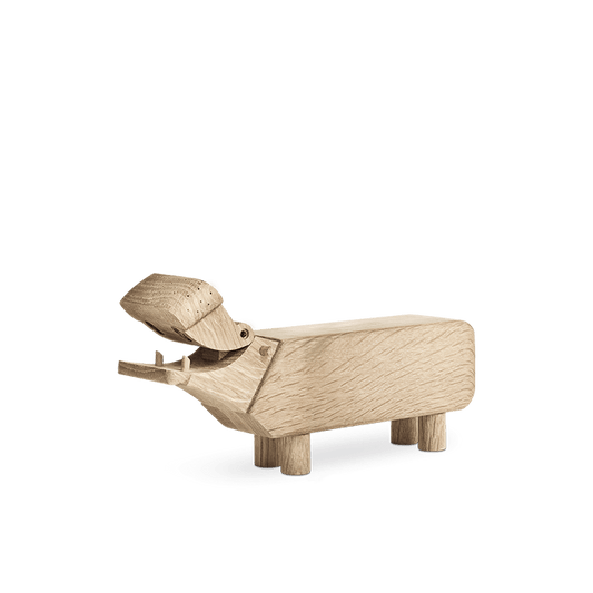 Kay Bojesen Liliput Hippo, Oak, H: 2.4"