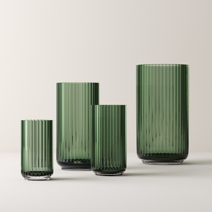 Lyngby Porcelæn Vase, Green