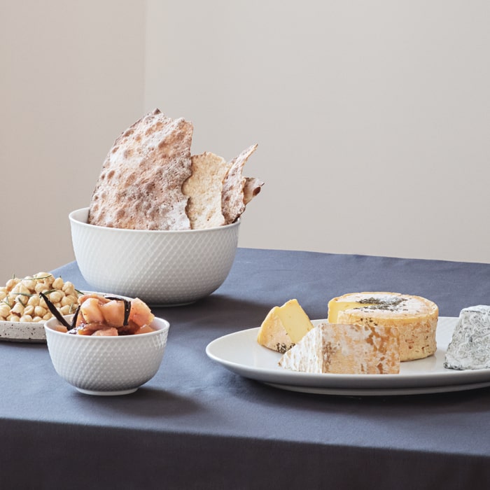 Lyngby Porcelæn Rhombe Bowl, White