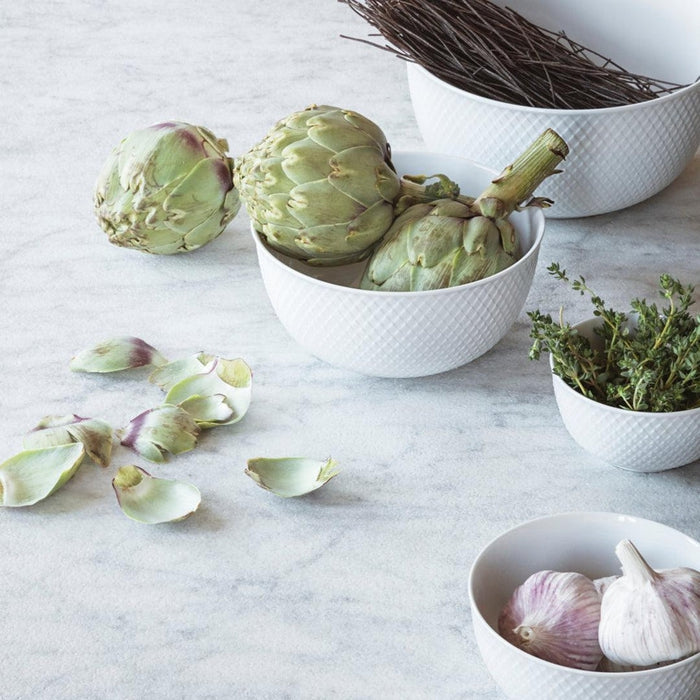 Lyngby Porcelæn Rhombe Bowl, White