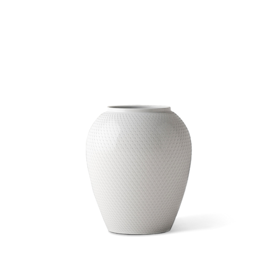 Lyngby Porcelæn Rhombe Vase, White
