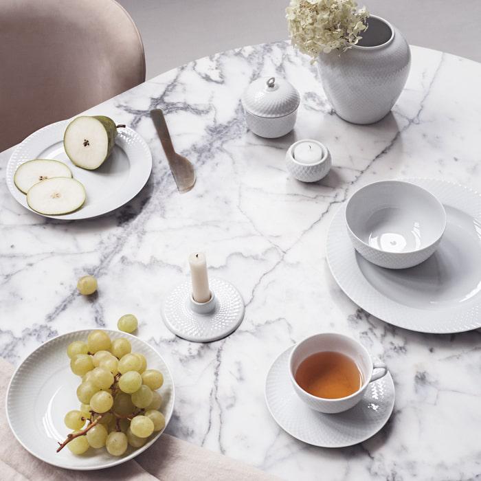 Lyngby Porcelæn Rhombe Bowl, White