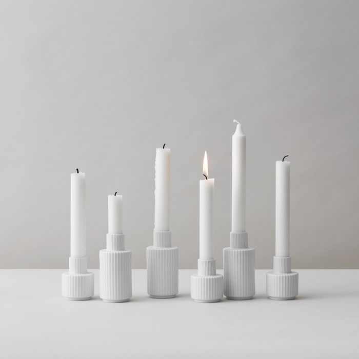 Lyngby Candleholder, White