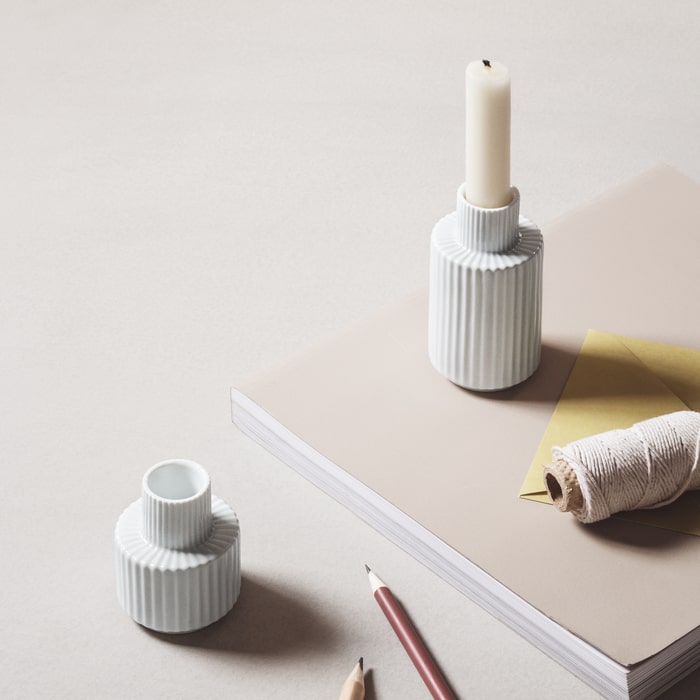 Lyngby Candleholder, White