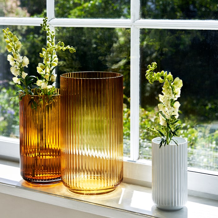 Lyngby Porcelæn Vase, Amber
