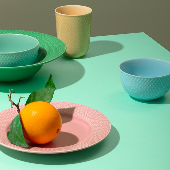 Lyngby Porcelæn Rhombe Color Lunch Plate, Ø: 8.3"
