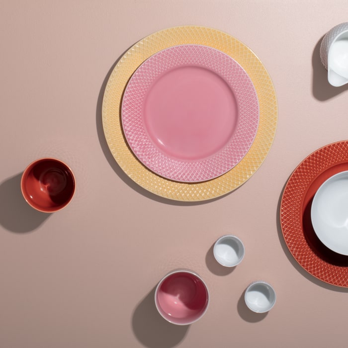 Lyngby Porcelæn Rhombe Color Lunch Plate, Ø: 8.3"