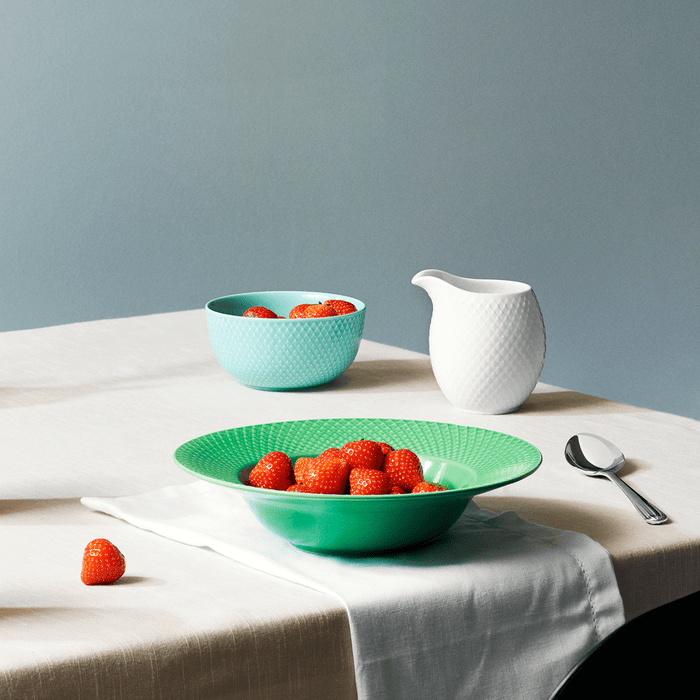 Lyngby Porcelæn Rhombe Color Soup Bowl, Ø: 9.6"